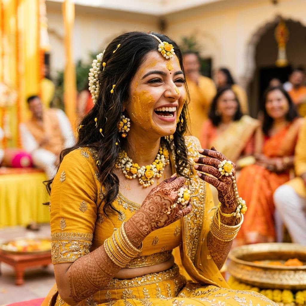 Ananya laughing during the engagement ceremony